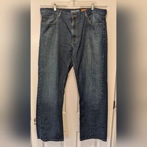 Levi's Denizen 281 Straight fit Jeans Men's size W42xL34 Blue dark Wash Cotton